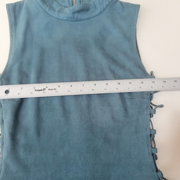 Windsor short sleeveless aqua blue dress size M with two sides on the sides - Picture 7 of 12
